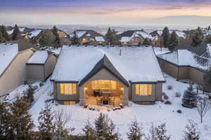 View of snow covered house