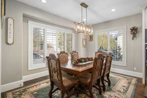 Dining room featuring dark hardwood / wood-style flooring