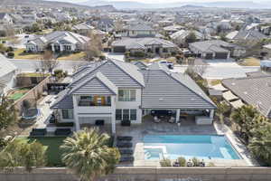 Exterior space featuring a mountain view