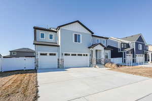 View of front facade with a garage