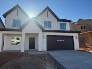 View of front of house featuring a garage