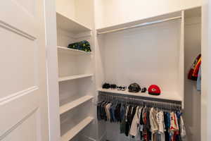 View of walk in closet