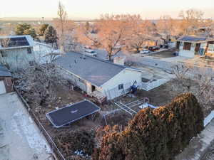 View of aerial view at dusk