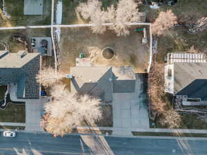 Birds eye view of property.