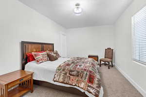 View of carpeted bedroom