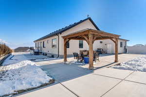 View of snow covered house