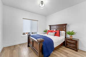 Bedroom featuring light hardwood / wood-style floors