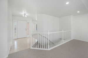 View of carpeted entryway