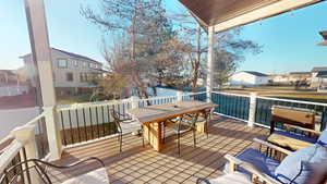 View of wooden terrace