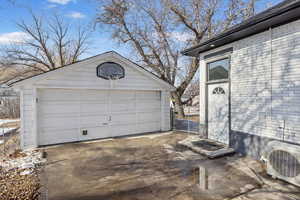 Garage with ac unit