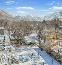 Mountain view and backyard