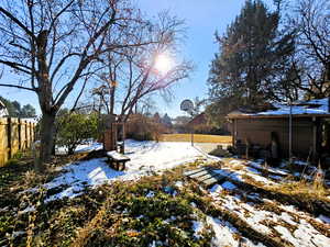 View of snowy yard