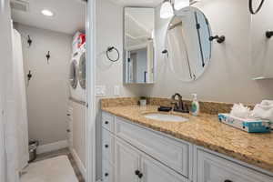 Bathroom featuring vanity