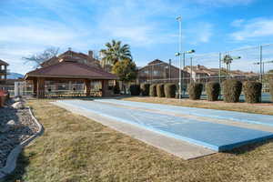 View of community with a gazebo and a lawn