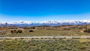 Mountain view featuring a rural view