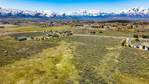 Bird's eye view featuring a mountain view and a rural view