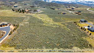 Aerial view with a mountain view and a rural view