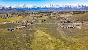 Aerial view featuring a mountain view and a rural view