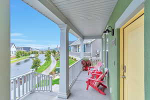 Balcony with a porch