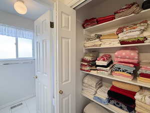 closet in bathroom