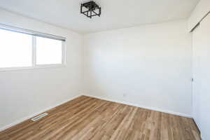 Empty room with wood-type flooring