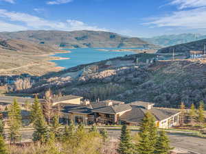 Mountain view with a large body of water