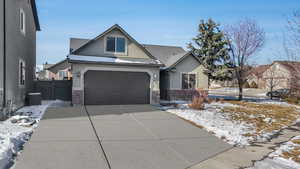 View of front facade with attached garage