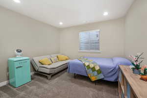 View of carpeted bedroom