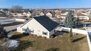 Birds eye view of property