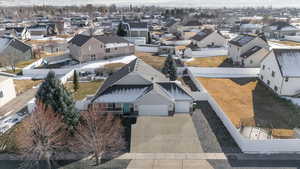 Birds eye view of property