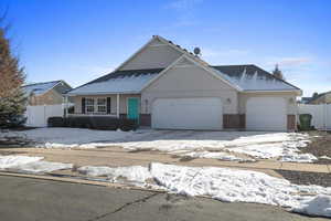 View of front facade with a garage