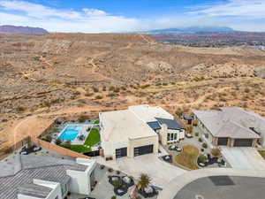 Bird's eye view featuring a mountain view