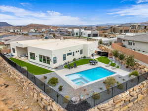 Exterior space with a mountain view