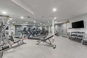 View of workout area