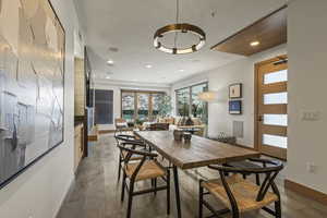 Dining room featuring hardwood / wood-style flooring