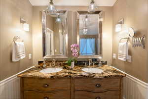 Bathroom featuring vanity