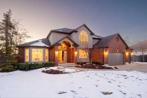 Front facade with a garage