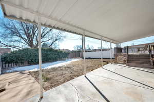 View of patio / terrace with a wooden deck