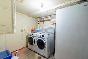 Laundry area with independent washer and dryer