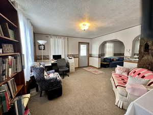 View of carpeted living room