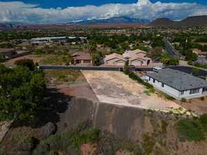 Aerial view featuring a mountain view