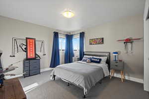 View of carpeted bedroom