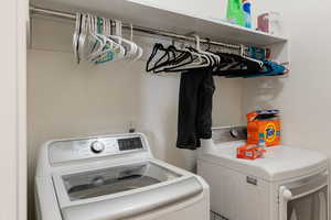 2nd floor Laundry room with washer and dryer