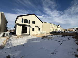 View of snow covered house