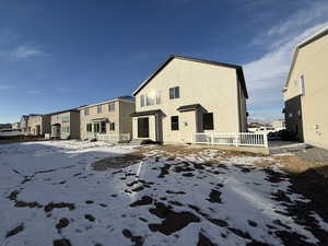 View of snow covered property