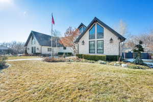 Exterior space with a lawn