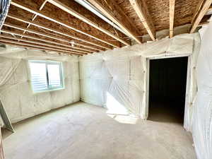 Unfinished basement.