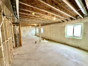 Unfinished basement.