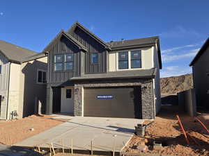 View of front of house featuring a garage