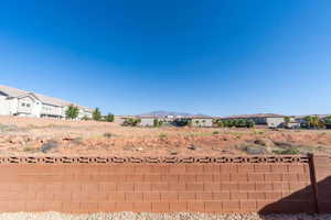 View of yard featuring a mountain view